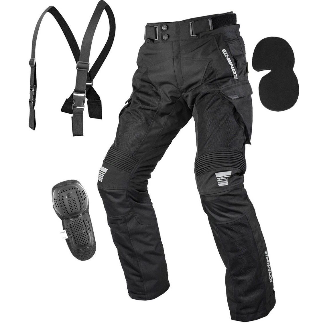 Mens Motorcycle Riding Pants Grey Black Mesh with CE Approved Armor – Slick  Moto