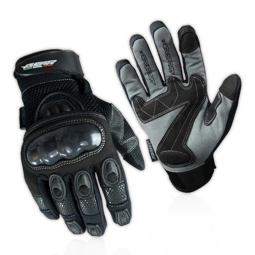 AGVSPORT Mayhem Street Riding Gloves - Shock Absorbing Carbon Fiber Knuckles, Vented, Protective, High-Grip, Reinforced Palm - Premium Motorcycle Gloves